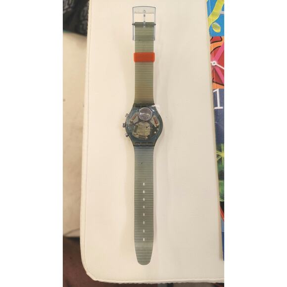 Swatch JFK SCN103 1992 Chronograph watch with replaced strap and battery READ - Picture 6 of 9